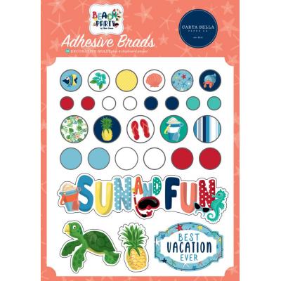 Carta Bella Beach Party Sticker Embellishments - Adhesive Brads